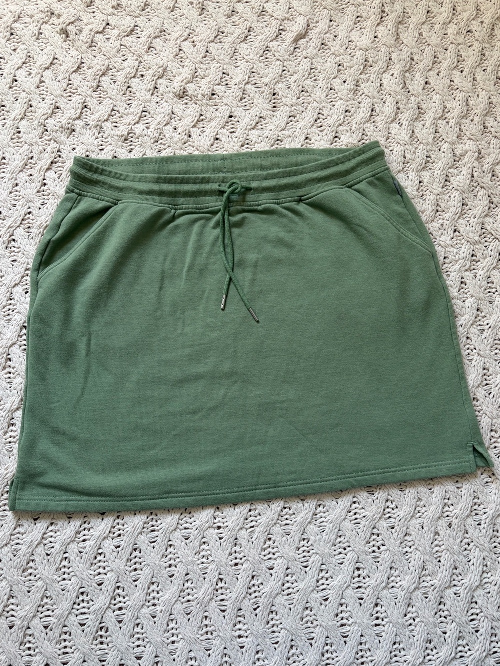 Eddie Bauer Skirt - Fleece Draw String Skirt - Green Size Large